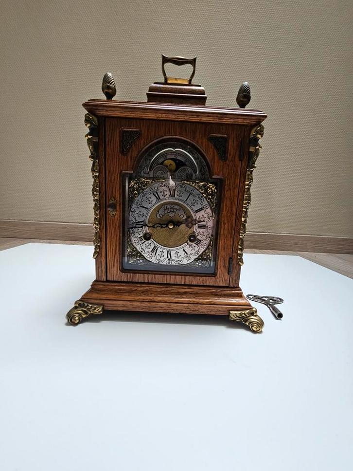 Antieke tafelklok / Westminster klok – John Thomas London, Antiek en Kunst, Antiek | Klokken, Ophalen of Verzenden