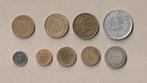 Ensemble de 9 pièces françaises (utilisées), Timbres & Monnaies, Monnaies | Europe | Monnaies non-euro, Série, Enlèvement ou Envoi