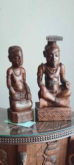 Statues couple Roi Kuba (Congo), Antiquités & Art, Enlèvement ou Envoi
