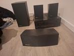 versterker + subwoofer, center speaker en L/R speaker., Audio, Tv en Foto, Luidsprekerboxen, Gebruikt, 60 tot 120 watt, Complete surroundset