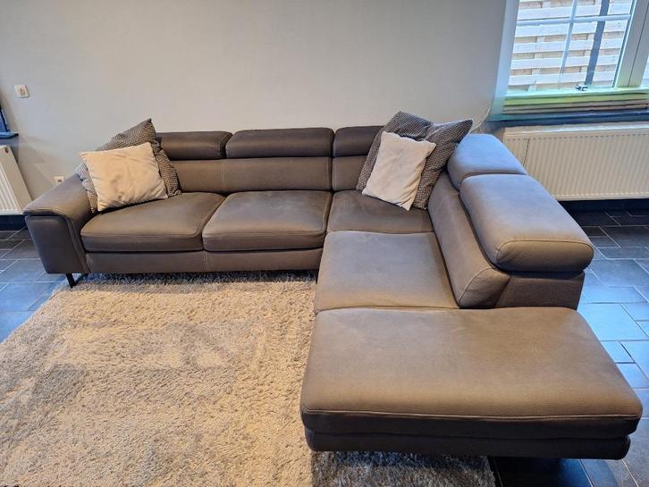 Zetel met verstelbare hoofdsteunen, Huis en Inrichting, Zetels | Zetels, Gebruikt, Hoekbank, Vierpersoons of meer, 250 tot 300 cm