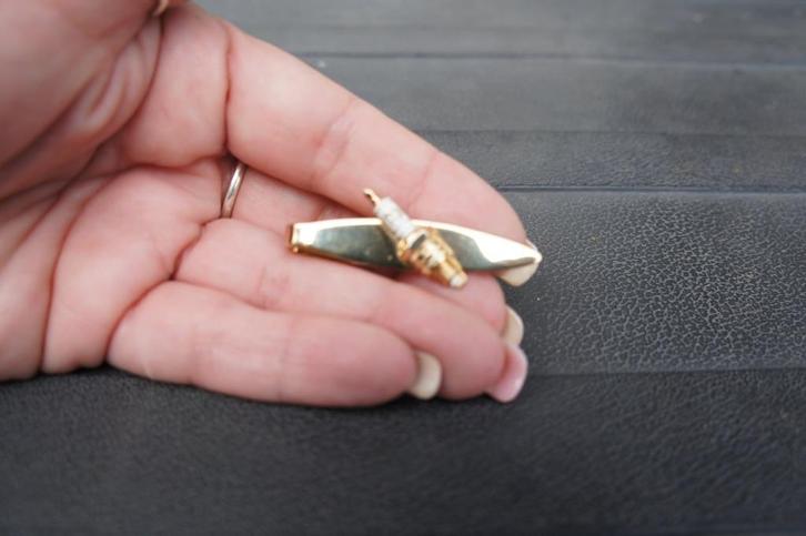 Pince à cravate vintage50 - Bougie d'allumage Autolite, Collections, Marques & Objets publicitaires, Comme neuf, Autres types