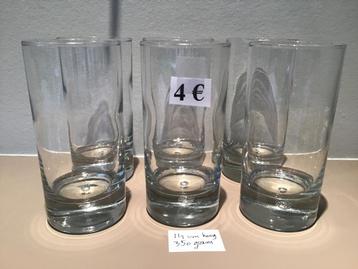 16 tal setjes van 6 gelijke (water) glazen beschikbaar voor biedingen