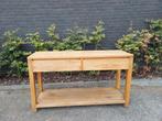 Teak sidetable, Tuin en Terras, Ophalen, Zo goed als nieuw