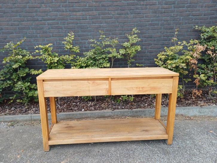 Teak sidetable, Tuin en Terras, Buitenkeukens, Zo goed als nieuw, Ophalen