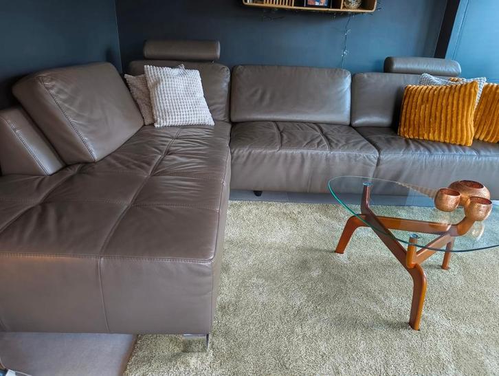lederen hoeksalonzetel, Maison & Meubles, Canapés | Salons, Utilisé, Banc d'angle, Quatre personnes ou plus, 300 cm ou plus, 150 cm ou plus