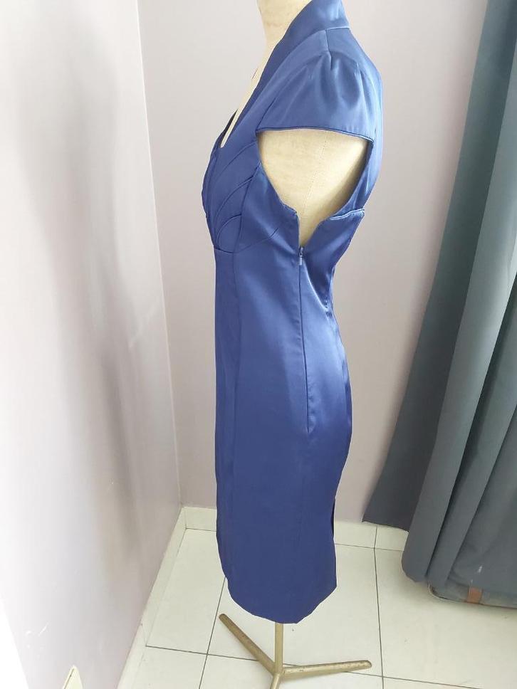 kleedje voor de feestdagen in maat 38, Kleding | Dames, Jurken, Zo goed als nieuw, Maat 38/40 (M), Blauw, Boven de knie, Ophalen