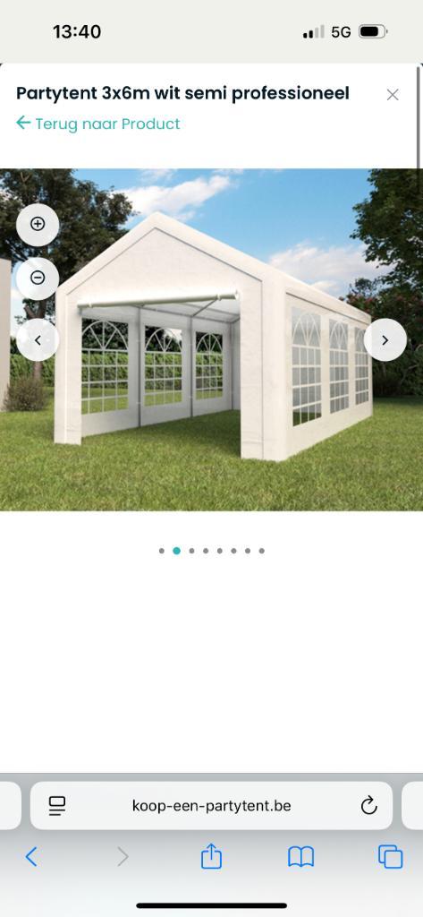 Professionele partytent 6m x 3m., Tuin en Terras, Partytenten, Gebruikt, Partytent, 2 meter of meer, 5 tot 8 meter, Minder dan 4 meter