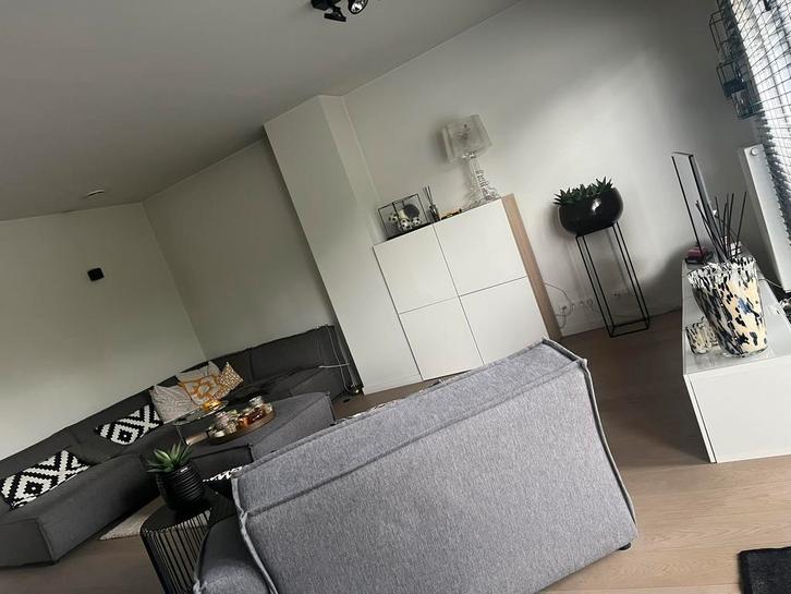 Prachtige moderne modulaire zetel, grijs tijdloos, Huis en Inrichting, Zetels | Complete zithoeken, Gebruikt, Stof, Ophalen of Verzenden