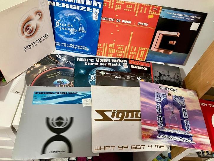 42 vinylplaten met trance, progressive de late jaren 90-00, Cd's en Dvd's, Vinyl | Dance en House, Zo goed als nieuw, Techno of Trance