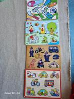 4 insteekpuzzels, Kinderen en Baby's, 2 tot 4 jaar, Gebruikt, Ophalen of Verzenden, Van hout