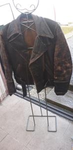 Zware lederen vintage motovest Large., Motoren, Kleding | Motorkleding, Tweedehands, Heren, Jas | leer