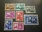 België/Belgique 1943 Mi 648/655 zonder gom/sans gomme, Ophalen of Verzenden, Zonder gom
