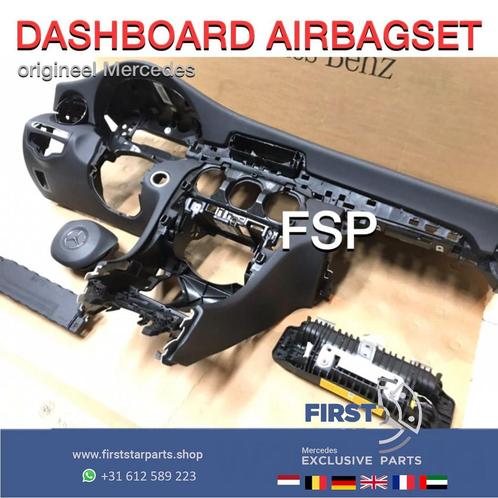 W205 leder dashboard + airbagset origineel Mercedes C Klasse, Auto-onderdelen, Dashboard en Schakelaars, Mercedes-Benz, Gebruikt