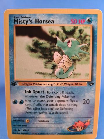 Misty's Horsea 87/132 - Gym Challenge (1st edition), Envoi, Utilisé
