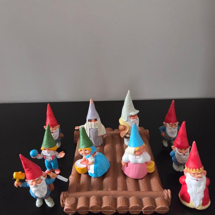 David de kabouter - *zeldzaam* vlot met kabouters, Verzamelen, Poppetjes en Figuurtjes, Ophalen of Verzenden