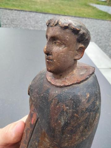 Antiek beeld hout religie religieus heilige nr 2 beschikbaar voor biedingen