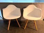 Set van 2 witte kuipstoelen – Scandinavisch design, Huis en Inrichting, Twee, Wit, Zo goed als nieuw, Scandinavisch , Eames DAW , Kuipstoel , Design stoel