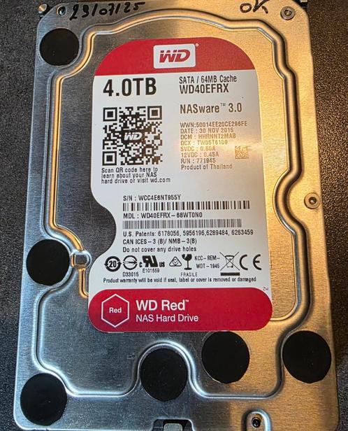 Western Digital Red SATA 4TB (x8), Computers en Software, Harde schijven, Gebruikt, Server, Intern, HDD, SATA, Ophalen