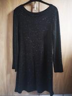Zwart gespikkeld tricot kleed 38, Kleding | Dames, Jurken, Ophalen of Verzenden, Zo goed als nieuw, Maat 38/40 (M), Zwart