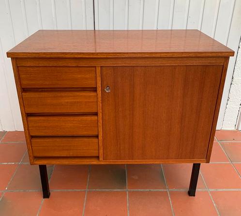 Vintage Scandinavisch teakhouten dressoir, Huis en Inrichting, Kasten | Ladekasten, Gebruikt, Teakhout, Ophalen