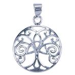 Levensboom met Triquetra, hanger van zilver, Ophalen of Verzenden, Nieuw, Zilver, Zilver