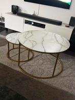 Ronde glazen salon tafel, Ophalen, Rond, Nieuw, 50 tot 100 cm