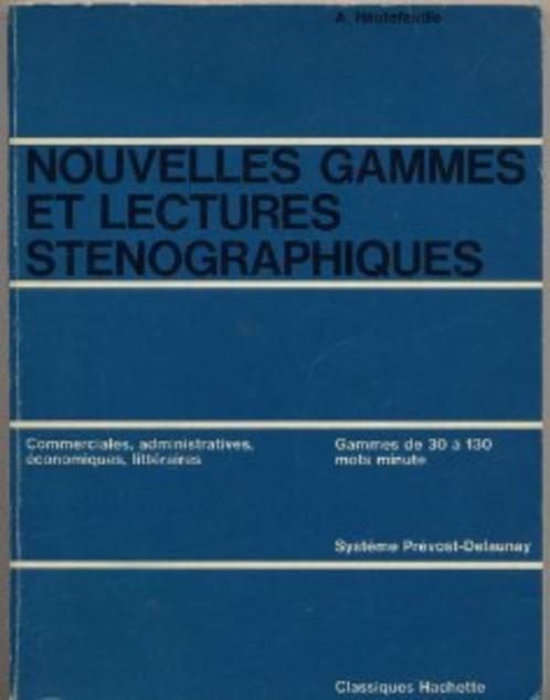 Livre sur la sténo de A. Hautefeuille    Prévost-Delaunay, Livres, Livres d'étude & Cours, Utilisé, Enseignement supérieur professionnel