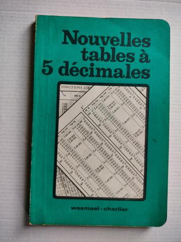 NOUVELLES TABLES A CINQ DECIMALES, WESMAEL-CHARLIER 1974