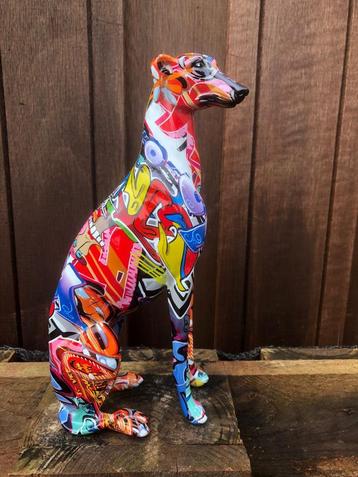 	Street a graffiti windhond greyhound whippet hazewindhond m beschikbaar voor biedingen