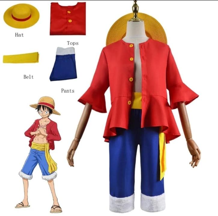 One Piece Monkey D Luffy kostuum voor kids, Kinderen en Baby's, Carnavalskleding en Verkleedspullen, Nieuw, Jongen of Meisje, 110 t/m 116