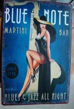 MARTINI REKLAME BLUE NOTE - METAAL -, Verzamelen, Ophalen of Verzenden