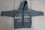 Grijs hoodie vestje maat 68 of 6 maanden, Kinderen en Baby's, Babykleding | Maat 68, Ophalen, Zo goed als nieuw, Jongetje, Truitje of Vestje