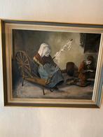 Schilderij met kader, Antiek en Kunst, Kunst | Schilderijen | Klassiek, Ophalen