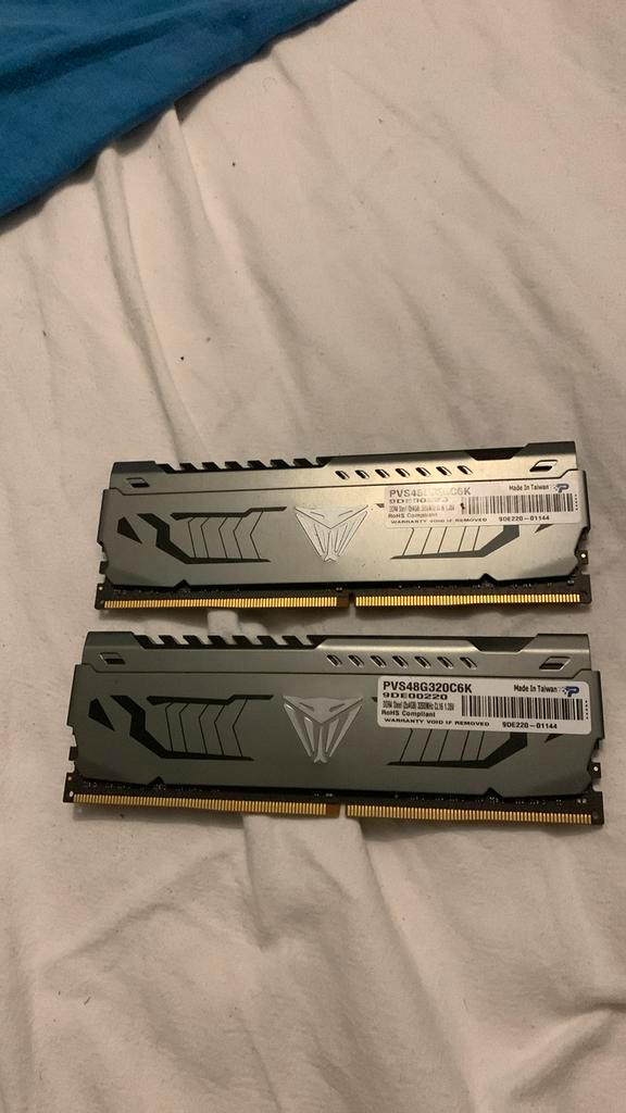 Patriot Viper Steel DDR4 RAM 16GB (2x8GB) 3200MHz, Computers en Software, RAM geheugen, Zo goed als nieuw, Desktop, DDR4, Ophalen