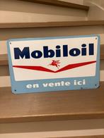 Plaque emaillée mobiloil originale emaillebord reclamebord, Collections, Enlèvement ou Envoi, Comme neuf