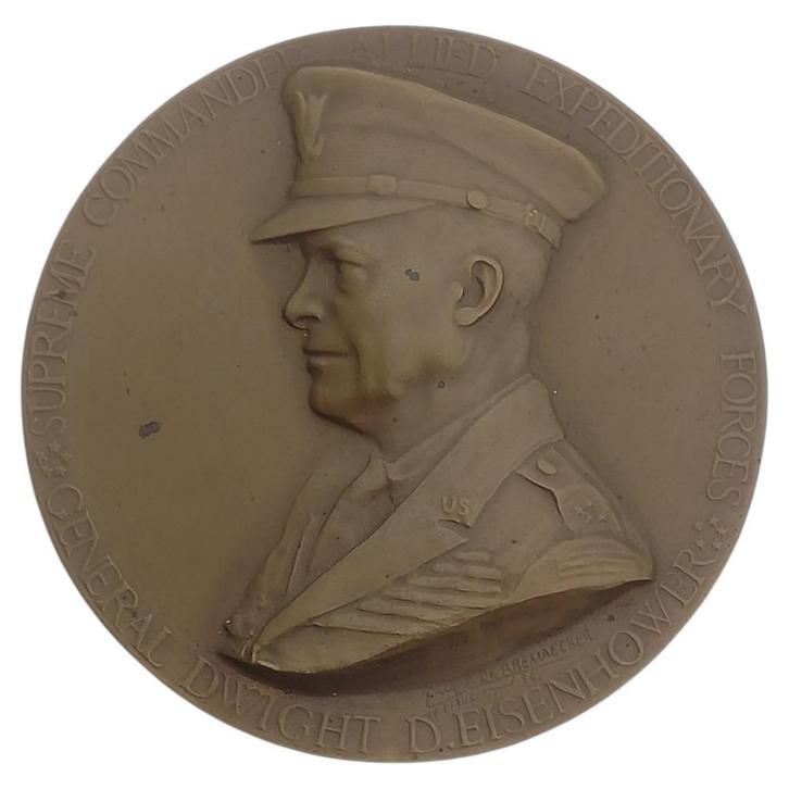 Penning - General Dwight D. Eisenhower, Verzamelen, Militaria | Tweede Wereldoorlog, Overige soorten, Lintje, Medaille of Wings