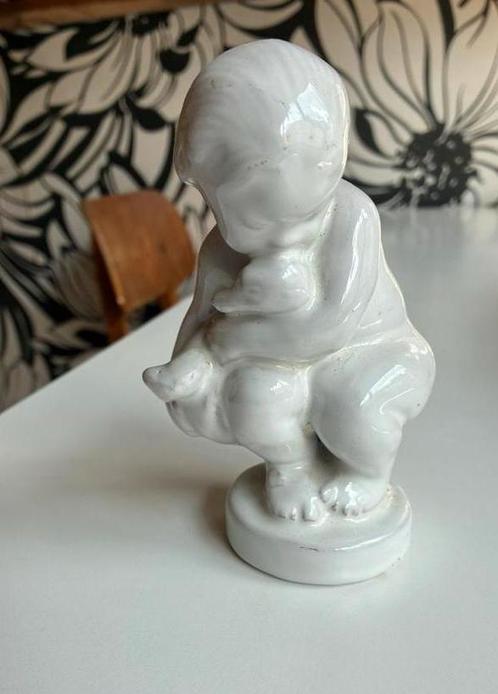 Leda en de Zwaan keramieken figuur door Kai Nielsen, Verzamelen, Beelden en Beeldjes, Zo goed als nieuw, Mens, Ophalen of Verzenden