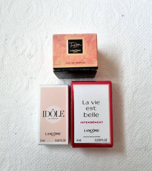 Lot 3 miniatures parfum Lancôme neuves, Collections, Parfums, Comme neuf, Miniature, Plein, Envoi