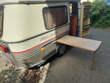 Gerenoveerde Eriba Puck (1991) met luifel en fietsendrager, Roue de secours, Jusqu'à 4 m, Particulier, Siège standard