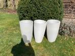 3 Elho witte bloempotten, Tuin en Terras, Ophalen, Gebruikt