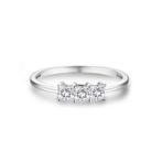 Nieuwe ring,diamanttest positief!, Nieuw, Met edelsteen, 17 tot 18, Dame