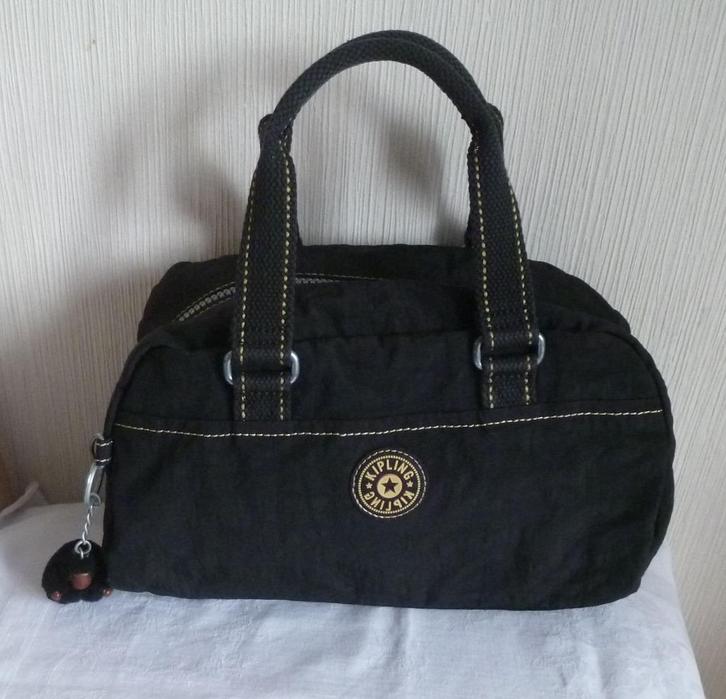 Kipling kleine zwarte handtas + aap, Handtassen en Accessoires, Tassen | Damestassen, Gebruikt, Handtas, Zwart, Ophalen of Verzenden