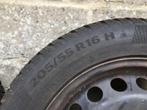 4 pneus hiver 205/55 R16 Continental, Auto-onderdelen, Banden en Velgen, Ophalen, Gebruikt, 255 mm, 16 inch