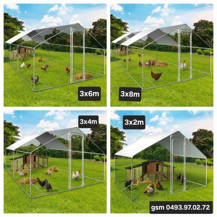 kippenrennen nieuw incl dakje en draad, Dieren en Toebehoren, Pluimvee | Toebehoren, Nieuw, Kippenhok of Kippenren, Ophalen