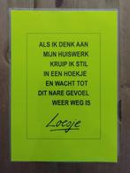 Poster huiswerk - Loesje, Ophalen, Zo goed als nieuw