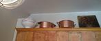 Koperen potten 2 stuks, Maison & Meubles, Cuisine | Casseroles & Poêles, Autres matériaux, Enlèvement, Utilisé, Ensemble de casseroles