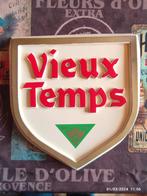 Pub en plastique VIEUX-TEMPS ., Collections, Panneau, Plaque ou Plaquette publicitaire, Comme neuf, Autres marques, Enlèvement ou Envoi