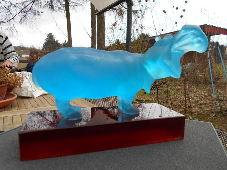 DAUM - zeldzaam - nijlpaard Daum nr 02459, Antiek en Kunst, Antiek | Glaswerk en Kristal, Ophalen