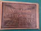 XVe salon de l'auto et du cycle - publicité papier - 1921, Collections, Autres types, Utilisé, Enlèvement ou Envoi